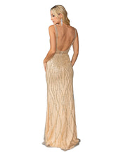 Dancing Queen 4418 Sequined Fitted Prom Gown